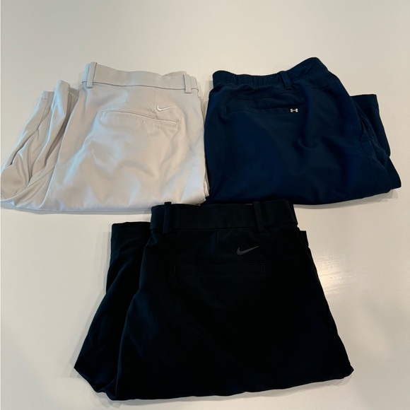 3 men’s golf shorts 40 waist - under armor and Nike